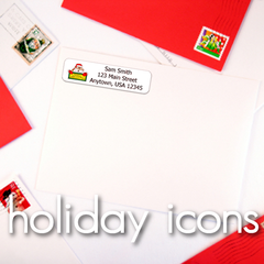 Holiday Icons Address Labels