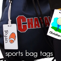 Sports Bag Tags - Great for Kids & Athletic Teams