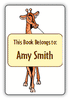 Kids Personalized Book Labels - Animal Kingdom