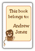 Kids Personalized Book Labels - Animal Kingdom