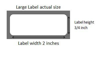 24 rectangular iron-on labels for clothing