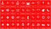 Standard Waterproof Stick-Ons - Red