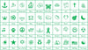 Mini Waterproof Stick-Ons - White w/ Green Text